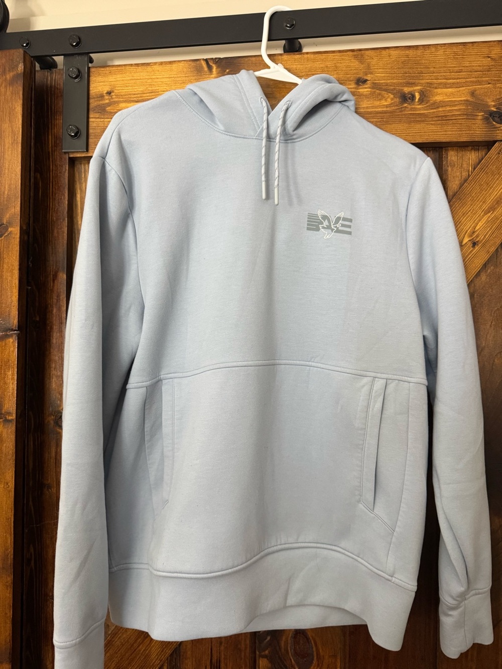 American Eagle Light Blue Pullover Hoodie – Men’s Medium